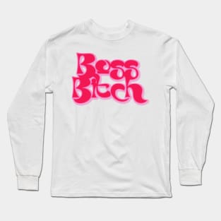 Boss Bitch Pink Aesthetic Long Sleeve T-Shirt